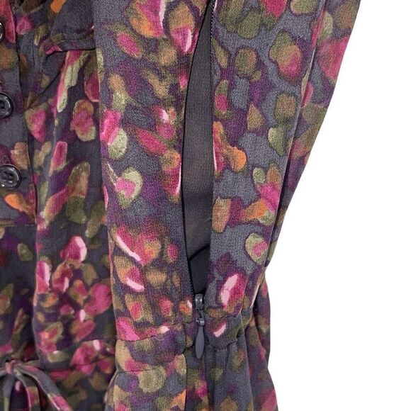 J. Crew Womens Vintage Printed Ruffle Trim Sleeveless Silk-Blend Mini Dress Size - Picture 7 of 14